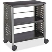 Safco Scoot Personal Contemporary Design Bookcase 25" x 15.5" x 27" - 2 Shelve(s) - Material: Steel, Particleboard - Finish: Black, Laminate, Powder Coated