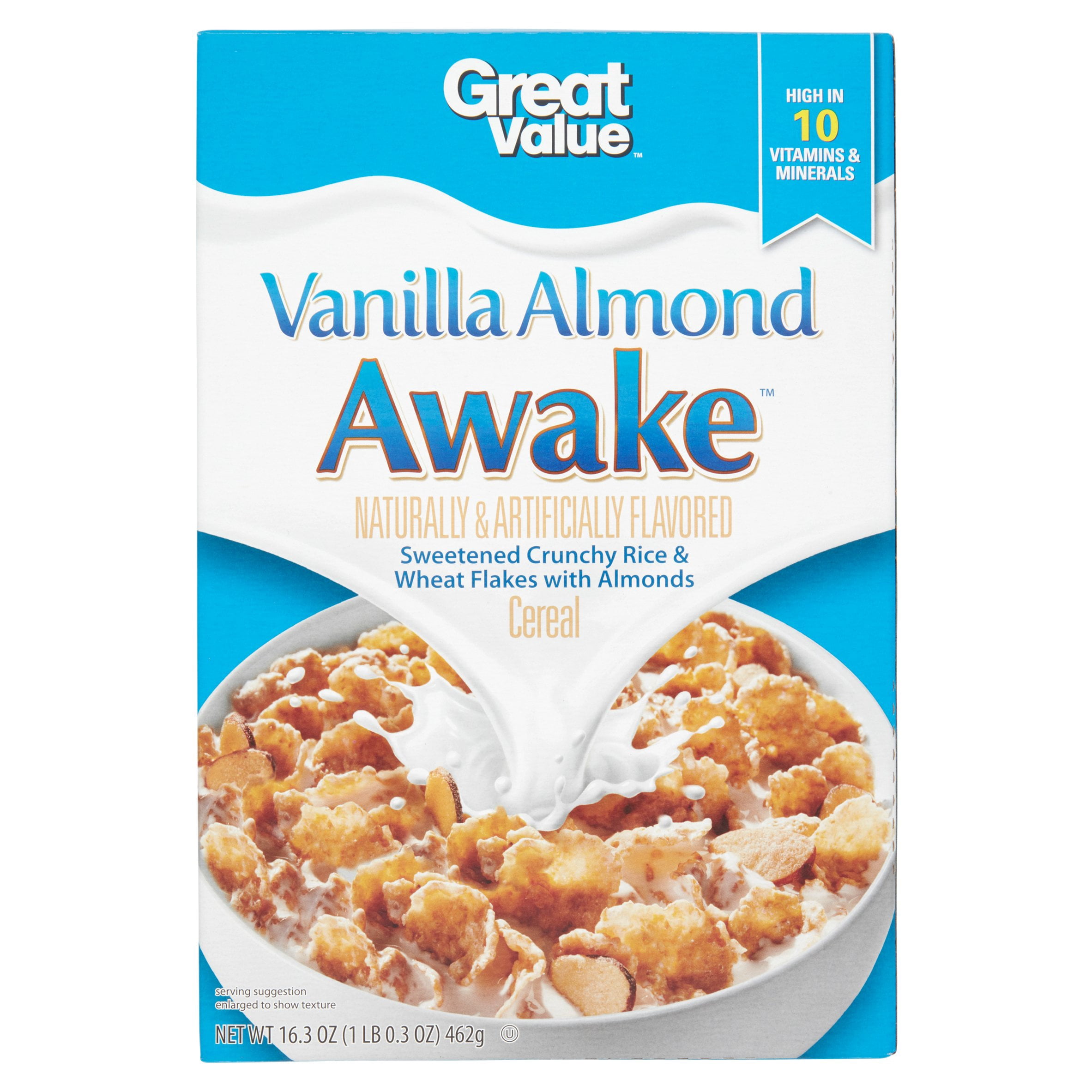 Great Value Vanilla Almond Awake Cereal, 16.3oz