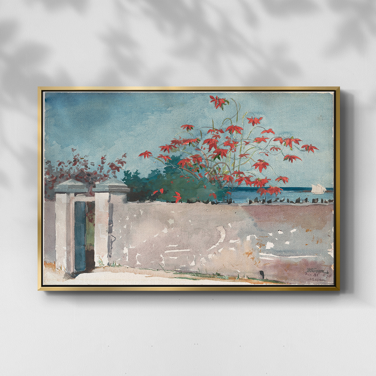 Vintage Landscape-CXXXIII By Wexford Home Framed in Gold Wood Gallery Wrapped Canvas 17 in. x 25 in.