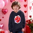 thumbnail image 2 of RXMEKW Heart Print Full-Zip Hooded Sweatshirt for Boys And Girls In Medium And Large With Pockets, 2 of 8