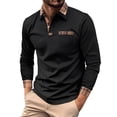 thumbnail image 1 of Camisa deportiva de manga corta con solapa y bolsillo para hombre, primavera-verano - Tejido transpirable, rayas en contraste, poliéster, entrenamiento/uso diario - S-XXXL, 1 of 1