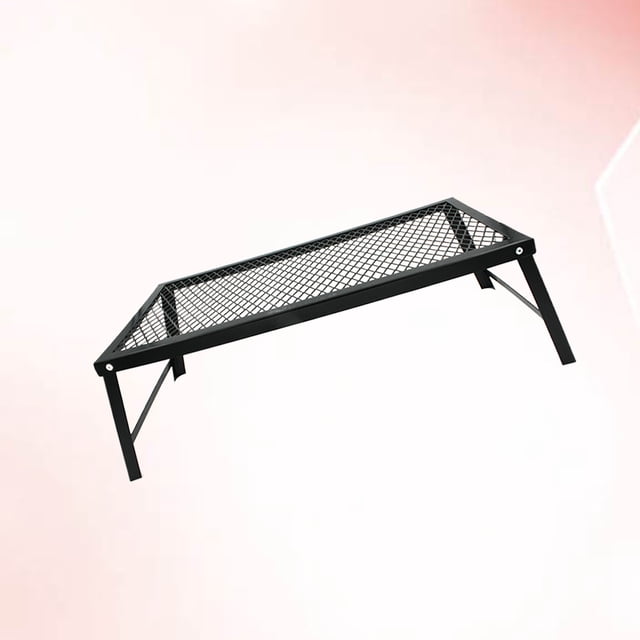 SHOWERORO Camping Side Table Spray Table Iron Portable Rectangular BBQ Accessory Travel 1Pcs