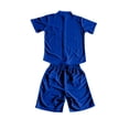 thumbnail image 4 of Hogleaql Men's Short Sleeve Tracksuit 2 Piece Button Short Sleeve Shirts and Shorts Summer Beach Set with Pockets Elastic Waist Relaxed Fit Dressy Loose Fit Matching Tracksuits Royal Blue XL, 4 of 4