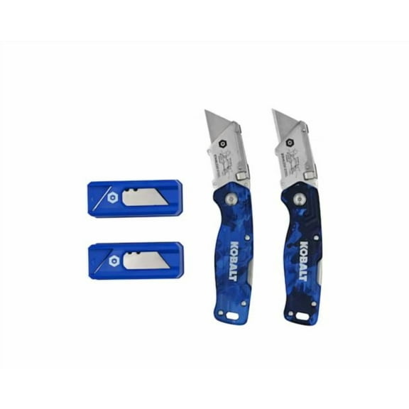 Kobalt 2-Pack Camo Lockback 3/4-in 50-Blade Folding Utility Knife