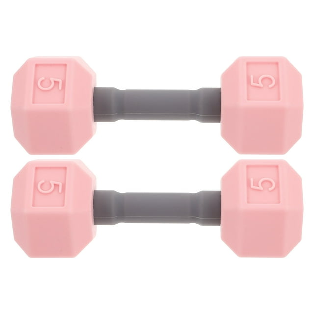 Miangastore Mini Haltères Roses pour Enfants, Poids à Main en Silicone pour Promouvoir la Forme Physique 2 Pcs