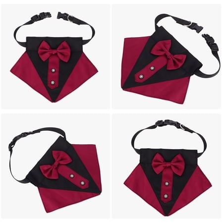 SWETRACE 1 Set Cotton Dog Saliva Collar Red Pet Decoration Outdoor