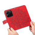 thumbnail image 4 of For Xiaomi Redmi Note 14 4G (164.84mm) Case PU Leather Wallet Floral Phone Cover Stand View - Green, 4 of 5