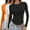 K, variant on 3 Pieces Women Y2K Basic Long Sleeve Top Slim Tee Round Neck Dupe Crop Layering Slim Top Blouse Aesthetic Streetwear Y Women Shirts Women's Long Sleeve T-Shirt(XS)