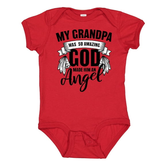 Inktastic My Grandpa Was So Amazing God Made Him an Angel Boys or Girls Baby Bodysuit