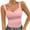 Pink, variant on Women Sports Cami Tank Top Built in Bra Sleeveless Garment Comfortable Breathable Round Neck Blouses Tunic Tops Yellow 10(L)