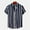 Navy, variant on Awdenio Mens T-shirt Casual Stripe Turndown Short Sleeve Pocket Button Closure Shirt Blouse Summer Fashion Outdoor Sports