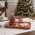 thumbnail image 6 of Christmas Serving Tray, Wooden Rim Tray, Holiday Decorative Tray for Cookies and Desserts, Festive Tabletop Display, 6 of 6