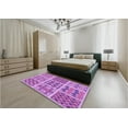 thumbnail image 5 of Ahgly Company Machine Washable Indoor Square Transitional Violet Purple Area Rugs, 6' Square, 5 of 7