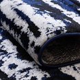 thumbnail image 3 of Unique Loom Métro Collection Abstrait Moderne Couleurs Sombres Tapis de Course, 2 x 13 Pieds, Ivoire/bleu Marine, 3 of 5
