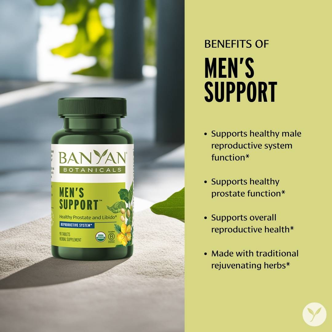 Banyan Botanicals Men’s Support Tablets – With Organic Gokshura (Tribulus Terrestris), Mucuna & Ashwagandha Root to Support Reproductive Health*  – 90 Tablets – Non GMO Sustainably Sourced Vegan
