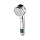 thumbnail image 1 of Cabezal de ducha de mano Cabezal de ducha de plástico ajustable que ahorra agua Aumento de presión Cabezal de pulverización de 20 mm, plateado seitruly HA005313-02, 1 of 6