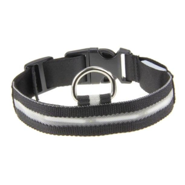 LED Collar intermitente para perros n en la oscuridad Suministros ajustables Blanco Zulema Collar luminoso