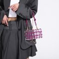 thumbnail image 1 of Bolso de asas de cadena de viajero transparente a la moda tejida acrílica femenina (1863), 1 of 7