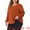 Caramel, variant on Unique Bargains Women's Plus Size Long Sleeve V Neck Chiffon Pleated Front Tops 1X Apricot