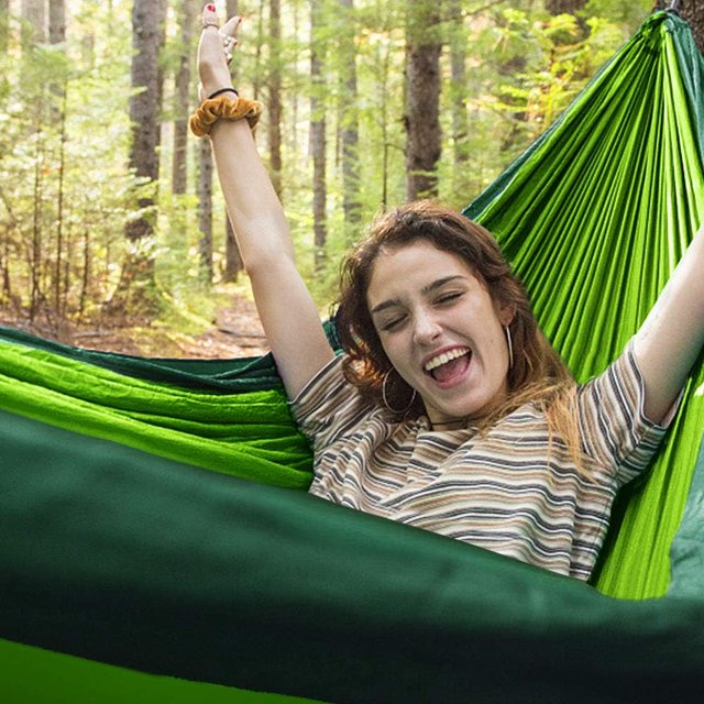 Hamaca para acampar al aire libre, adecuada para caminatas al aire libre, puede soportar 30