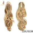 thumbnail image 2 of Jaw Claw Ponytail Thick Clip In Ponytails Hair Piece Hair Extension As Human Hair 234/613# Sandy Brown & Light Bleach Blonde, 2 of 2