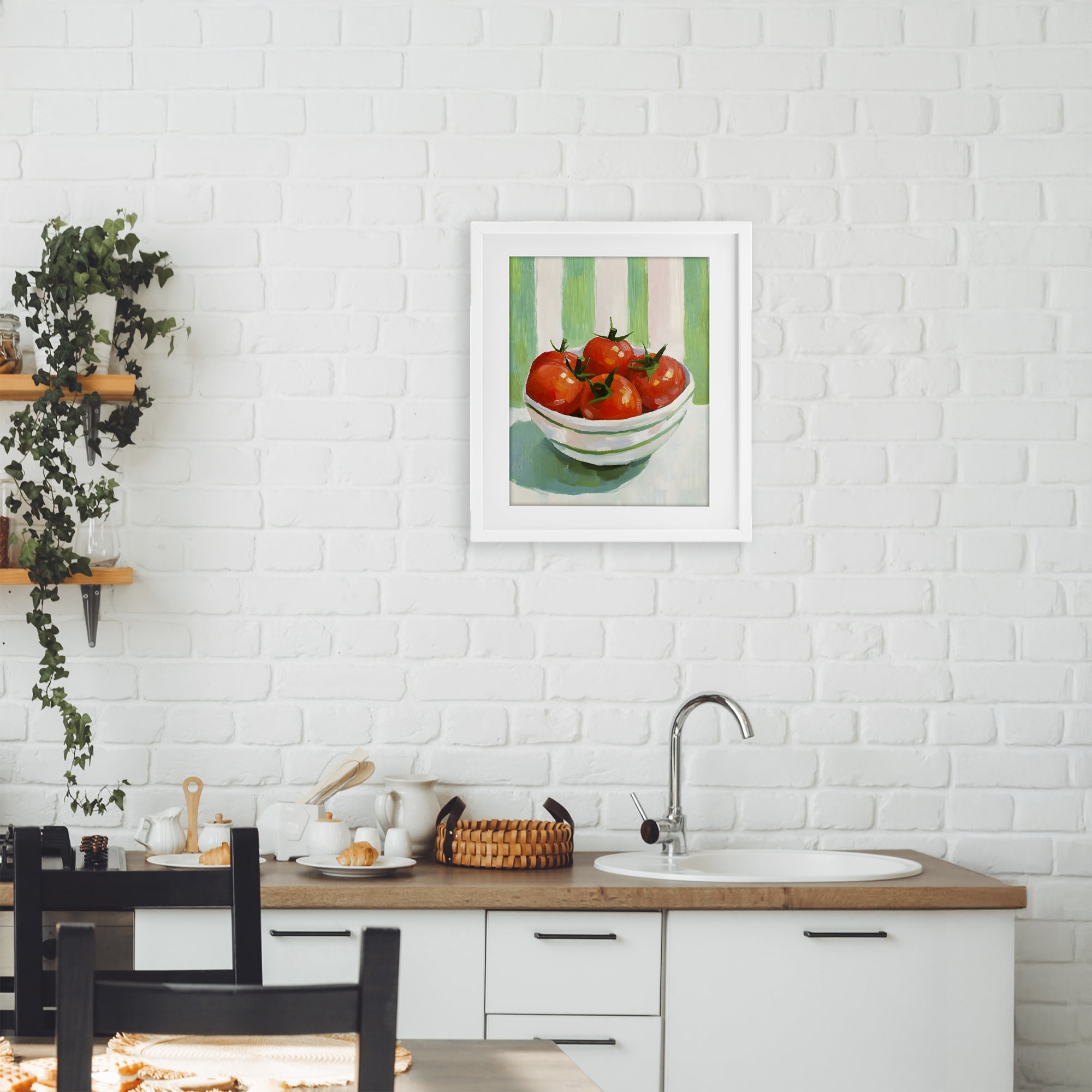 Stupell Industries Bowl of Fresh Tomatoes White Framed Print Under Glass, design by The Prints Vibe