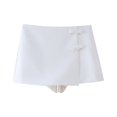 thumbnail image 3 of HH TRAF 2024 Minifaldas de verano para mujer, pantalones cortos de cintura alta con lazo y cremallera, de moda, de estilo urbano, 3 of 5