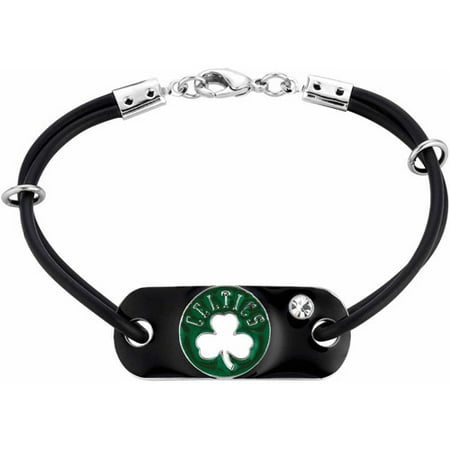 NBA Men's Swarovski Crystal Fine Silver-Tone Boston Celtics Bracelet