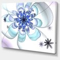 thumbnail image 2 of Light Blue Large Fractal Flower - Floral Canvas Art Print, 2 of 3