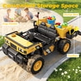 thumbnail image 5 of East doll 24V Powered Ride on Dump Truck, 24V 2 Seater Ride on Car for Big Kid, 24 Volt Ride on Toy with Powerful Wheels for Boy Girl, 4WD 400W Motor, 24V Ride Ons for Kid Aged 3-8Y, Yellow, 5 of 8