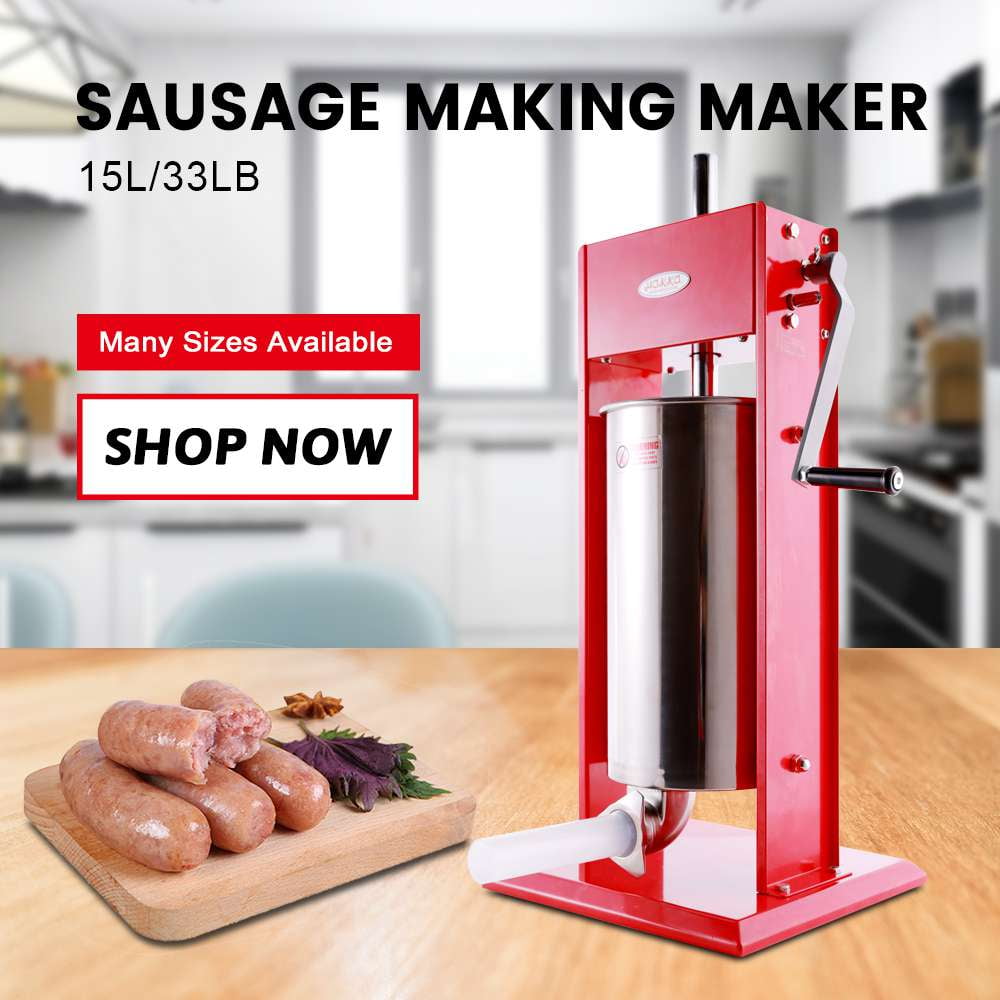 Hakka 30 Lb/15 L Sausage Stuffer 2 Speed Stainless Steel Vertical