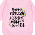 thumbnail image 3 of Inktastic Happy Birthday to the Sweetest Mom in the World Toddler Sweatshirt, 3 of 4