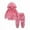 Pink, variant on Fesfesfes 2 Piece Set Flannel Coat Pants Sets For Toddler Kids Winter Velvet Hooded Pullover Long Sleeve Shirts Jacket Sets Casual Pants Suit On Sale
