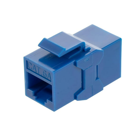 NavePoint CAT6A UTP Inline Keystone Coupler, 25 pack, Blue