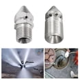 thumbnail image 2 of Riwesomey Boquilla de arandela de acero inoxidable para alcantarillado, hilo de dragado, limpiador de superficies, manguera de chorro, herramienta de Artesanía 1/4 Riwesomey TO010570-01B, 2 of 6