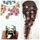 thumbnail image 3 of Mini lindas pinzas para el cabello en forma de flor para niñas, pasadores de pelo de cristal multicolor para peinados largos con trenzasMorado1pcs, 3 of 4