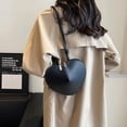 thumbnail image 6 of Women Heart Shaped Shoulder Bag Handbag PU Leather Heart Crossbody Bag Ladies Satchel Crossbody Purse, 6 of 7