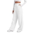 thumbnail image 2 of Hauaitttt Women ’s Lined Sweatpants Wide Straight Leg Pants Bottom Sweatpants Joggers Pants Workout High Waisted Yoga Pants with Pockets Tan Sweatpants Women Sweatpants Women Casual Pants for Women, 2 of 8