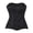 a7-Black, variant on Women's Faux Leather Underbust Waist Cincher Corset Front Busk Closure Lace-Up Body Shaper Gothic Belt Black XXL