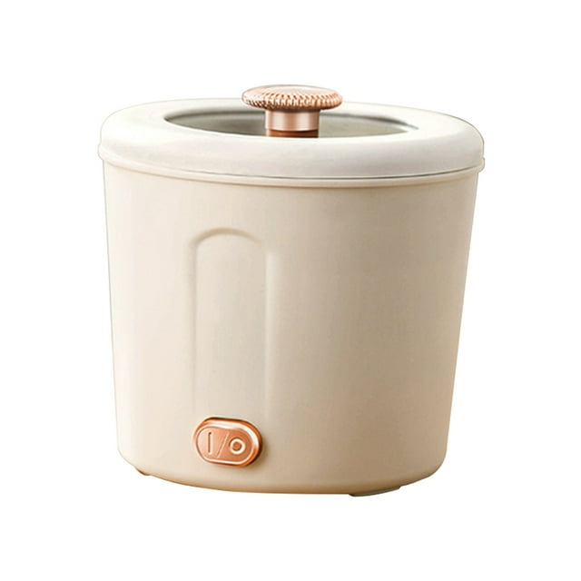 EastVita Portable Ramen Cooker, Mini Rice Cooker with Button Control, Ceramic Inner Liner, Detachable Power Cord, 1L Capacity, 450W Anti Dry Burning Function Portable Pot