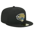 thumbnail image 3 of Men's New Era Black Jacksonville Jaguars Throwback Main 59FIFTY Fitted Hat, 3 of 6