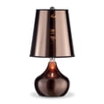 thumbnail image 1 of Benzara BM240926 Table Lamp with Translucent Plastic Shade & Pot Bellied Base, Brown, 1 of 5