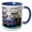 Blue/White, variant on 3drose, Italy, Venice, Buildings Along the Grand Canal with Gondolas Parked, 11oz Two-tone Red Mug