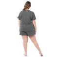 thumbnail image 4 of Fruit of the Loom Women's Soft and Breathable Short Sleeve Crew Top & Pajama Short Set, Sizes S-4X, 4 of 10