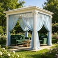 thumbnail image 6 of Outdoor Rod Pocket Curtains, 63x106 inch Fade Resistant Patio Drapes for Pergola Gazebo Porch Cabana, Waterproof Privacy Panel for Outside Garden Sunroom, 6 of 6