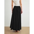thumbnail image 3 of Womens Summer Long Skirt High Waist Pleated A-Line Casual Flowy Fairy Skirts Black S, 3 of 6
