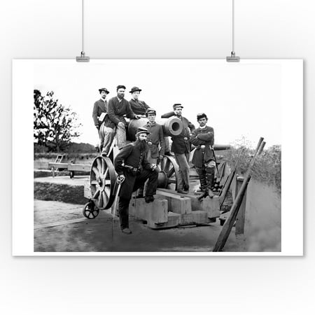 Washington, DC - Solders with Cannon in Ft. Totten Civil War Photograph (9x12 Art Print, Wall Decor Travel (Best Way To Travel In Washington Dc)