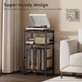 thumbnail image 5 of Record Player Stand with Album Storage - Rustic End Table for Living Room, 5 of 7
