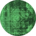 thumbnail image 1 of Ahgly Company Indoor Round Oriental Green Industrial Area Rugs, 4' Round, 1 of 4