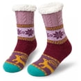 thumbnail image 2 of Womens Fuzzy Socks Cozy Fluffy Winter Slipper Socks with Grippers,UNEEI Warm Thick Animal Pattern Non-Slip Winter House Socks, Size 5-10, 2 of 7